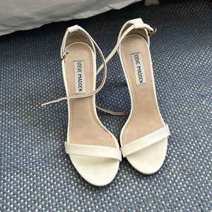 White Steve Madden Strappy Heels